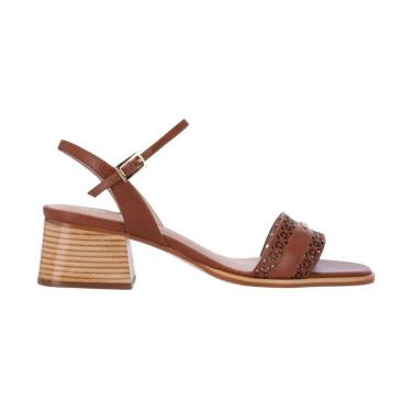 Imagem de Sandália Luz da Lua Salto Bloco com Tiras Vazadas