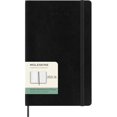 Imagem de Moleskine Classic 18 Month 2025-2026 Weekly Planner, Soft Cover, Large (5" x 8.25"), Black, 208 pages