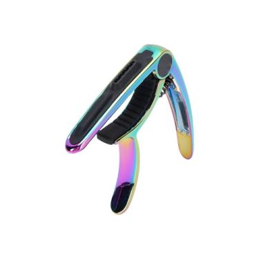 Imagem de RiToEasysports Capo de Guitarra, Liga de Zinco de 6 Cordões de Guitarra Acústica Capo Com Porta (Colorido)