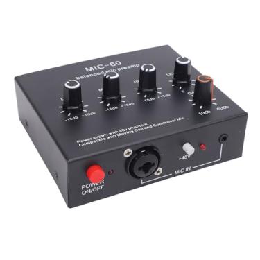 Imagem de Yunir Microfone Preamp Mic Booster, 48V Power XLR Saída Dinâmica e Condensador Microfone para Gravação Studio Studio Live Streaming
