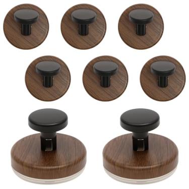 Imagem de Gancho de toalha com ventosa, 8 peças, sem perfuração, montado na parede, gancho para roupas, fácil instalação, porta-chaves, para entrada, guarda-roupa, cozinha