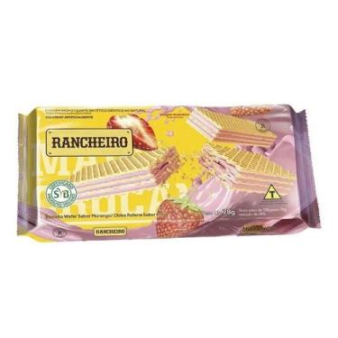 Imagem de KIT COM 4 - Biscoito Wafer Morango Rancheiro 78g Zero Leite/Zero Lacto