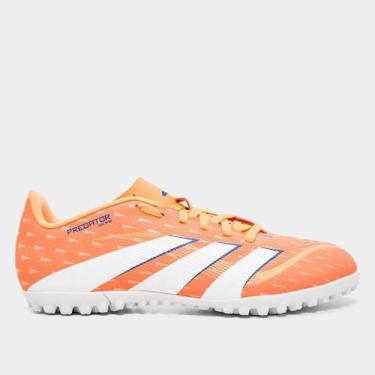 Imagem de Chuteira Society Adidas Predator Club Unissex, Laranja, 37
