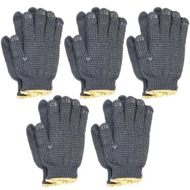 Imagem de Luva Pano Tricotada Malha Pigmentada Preta Par Epi Com 5 Un