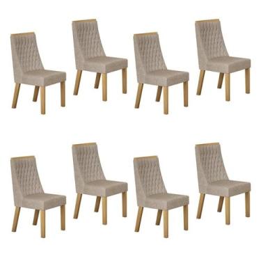 Imagem de Kit de 8 Cadeiras para Sala de Jantar Luna - Valdemóveis