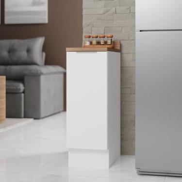 Imagem de Balcão 1 Porta 30cm com Tampo com Rodapé Ipanema CabeCasa MadeiraOrigi