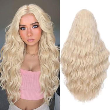 Imagem de Peruca Fancy Hair Platinada Loira Longa Ondulada 71 cm 28"