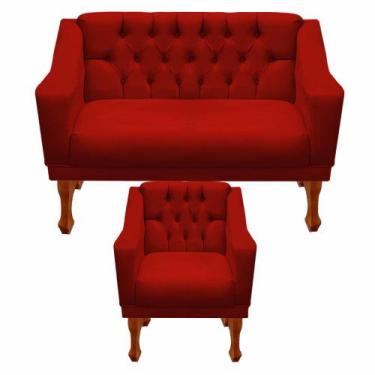 Imagem de Kit Sofá Namoradeira 2 Lugares Grécia + 1 Poltrona  Conforto, Design M