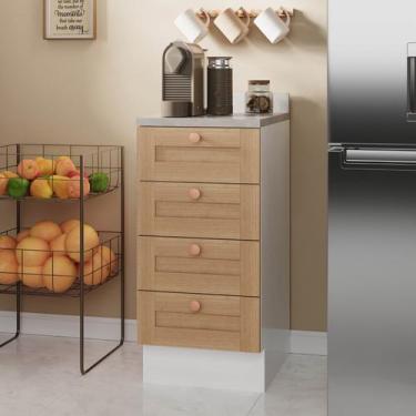 Imagem de Balcão 4 Gavetas 40cm com Tampo Arizona CabeCasa MadeiraOriginals - Ca