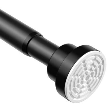 Imagem de Vareta de cortina de tensão WEIXINHAI 70-127 cm Black Spring Loaded