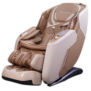 Imagem de Poltrona Elétrica 3D Bivolt Reclinação Gravidade Zero Stark com Massagem Aquecimento Controle LCD Touch PU Bege G94 - Gran Belo