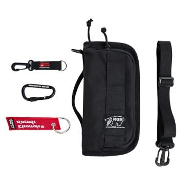 Imagem de Carteira Rough Enough para Passaporte RFID para Viagem Família com Alça de Ombro Transversal Pescoço Portátil Impermeável Cordura Preta