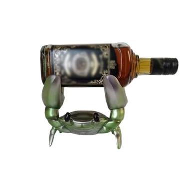 Imagem de Suporte de vinho para armazenamento de vinho rack de vinho ornamento caranguejo criativo sala de estar entrada de casa armário de TV decorações de armário de vinho prateleiras de vinho bancada (cor