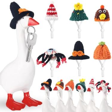 Imagem de Geyoga 6 mini chapéus de malha de 17,8 cm com alça ajustável, mini varanda de ganso para porta-chaves (feriado 2)