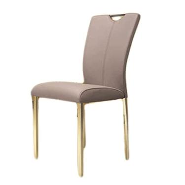 Imagem de Cadeira de jantar de aço inoxidável cadeiras de jantar confortável cadeira de cozinha cadeira lateral ergonômica para sala de estar, cozinha, sala de jantar, cadeiras de luxo