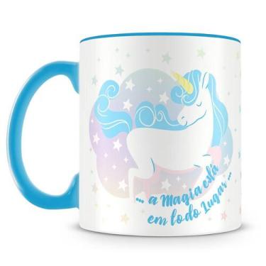 Imagem de Caneca de Porcelana Unicórnio - A Magia Está em Todo Lugar - Amo Canec