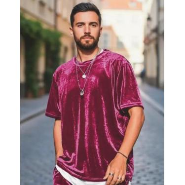 Imagem de Camiseta Veludo Casual - DBS, Bordô, M