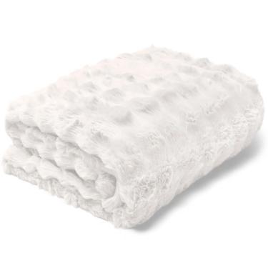 Imagem de Manta Buettner Casal Microfibra 100% Poliéster Flannel Aspen 2,20mx2,40m Branco