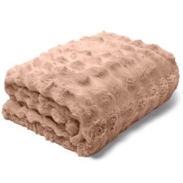 Imagem de Manta Buettner Casal Microfibra 100% Poliéster Flannel Aspen 2,20mx2,40m Bege