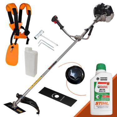 Imagem de Cortador De Grama Anmax Cg430b 1,7hp 43cc + óleo Stihl 2t