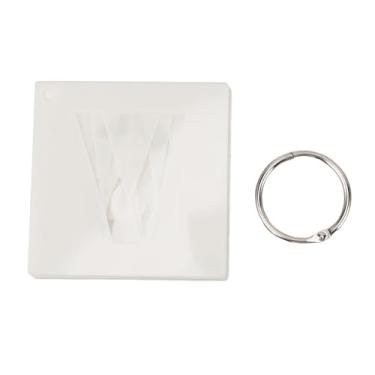 Imagem de Conjunto de estênceis de letras e números de 2 polegadas, 36 peças, alfabeto reutilizável, modelos de artesanato com anel de metal para projetos DIY, pintura em spray, fabricação