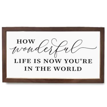 Imagem de Sinais emoldurados inspiradores, arte de parede emoldurada em madeira, decoração de parede de sala de jogos, decoração de casa de fazenda moderna, decoração de quarto infantil para berçário, placa How