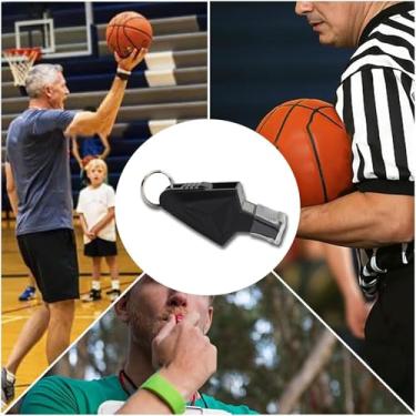 Imagem de Apito esportivo, som agudo com cordão para basquete, futebol, vôlei, árbitro, atividades ao ar livre, salva-vidas, natação