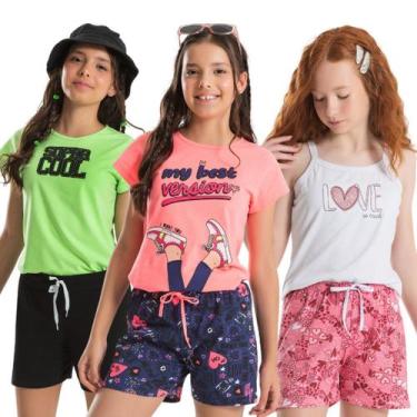Imagem de Kit 2 Conjuntos Infantil Juvenil Feminino Menina Tamanho 12 ao 16 anos