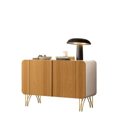 Imagem de Balcão Aparador Buffet Pé Metal Lossy Off White/Cinamomo H01 - D'Rossi