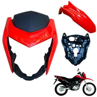 Imagem de Kit Carenagem Frontal Nxr Bros 160 modelo 2016 Até 2021 Máscara do Far