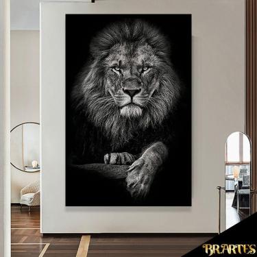 Imagem de Quadro Realeza Do Leão Pb Br Artes Pequeno 60x40