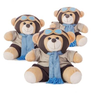 Imagem de Urso Pelúcia Aviador Azul 3 Un
