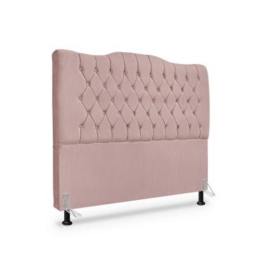 Imagem de Cabeceira De Cama Box Casal 140 Cm Dunas - Veludo Rose
