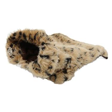 Imagem de Zerodis Roupas Quentes para Cães de Pelúcia Jaqueta Com Estampa de Leopardo para Clima Frio Fácil de Usar Colete para Cães Casaco de Inverno para Atividades Ao Ar Livre Vestuário para (M)