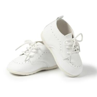 Imagem de Sapatos Oxford para bebês, meninos, meninas, com sola macia, mocassins formais clássicos, sapatos sociais para festa de casamento