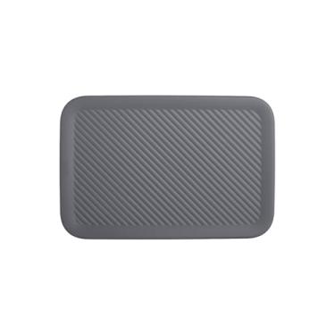 Imagem de Superio Tampa para caixas de armazenamento de plástico decorativas, cestas organizadoras, cinza médio - para organizar prateleiras, armário, mesa, despensa, banheiro, cozinha, brinquedos, design canelado, 5 litros