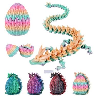 Imagem de Cristal articulado impresso em 3D de dragão com ovo de dragão - Marca 