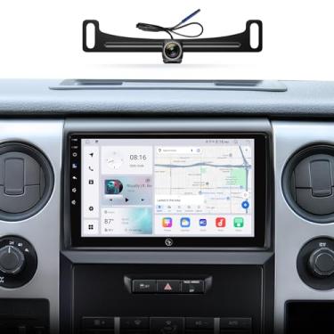 Imagem de Rádio estéreo automotivo de 9 polegadas para Ford F150 2009-2012, Android 13 Ford Stereo Upgrade Substituição com CarPlay, Android Auto, Navegação GPS, WiFi, Bluetooth, FM, AM, SWC, Câmera de backup