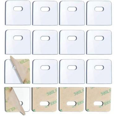 Imagem de 32 abas verticais de reparo de persianas, 16 conjuntos de fixadores de persiana de PVC transparente para lâminas de substituição, adesivo forte, ajuste universal