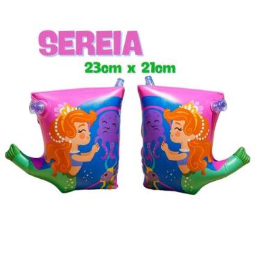 Imagem de Boia de Braço Infantil Dino ou Sereia Inflável para Crianças Piscina V