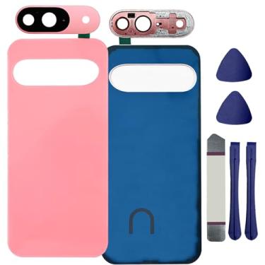 Imagem de Substituição de vidro traseiro para Pixel 9 para Google Pixel 9 Capa traseira de vidro com fita pré-instalada e lente de câmera + ferramentas (peônia)