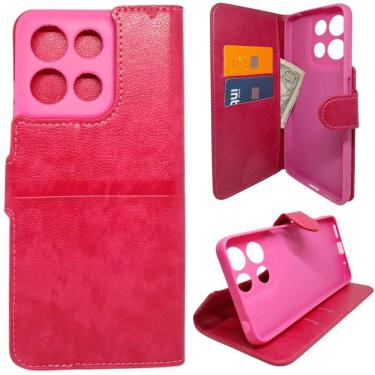 Imagem de Kit Capa Carteira Compatível Com Motorola G15 + Película 3D