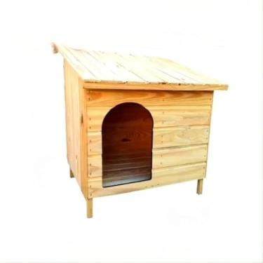 Imagem de Casa Casinha De Madeira Pinus Para Cachorros Cães Pet(N1)