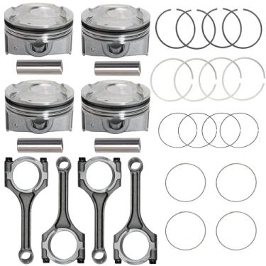 Imagem de Kit de pistão de biela 3041-2B600, 23041-2B610 com anel serve para motor Rio Accent Veloster 1.6L DOHC G4FD 2010-2017 1.6L DOHC