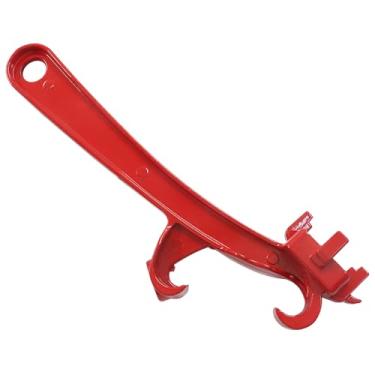 Imagem de Seimneire Ferramenta abridor de tampa de balde de 5 galões, removedor de tinta de tampa de balde de metal, chave de balde vermelha para uso industrial doméstico (alça vermelha)