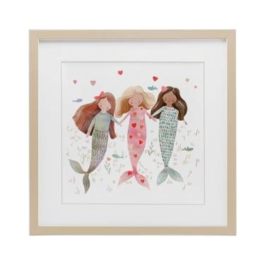 Imagem de Stupell Industries Impressão emoldurada Trio of Mermaids Friendship Birch Under Glass, design de Leah Straatsma, 13 x 13
