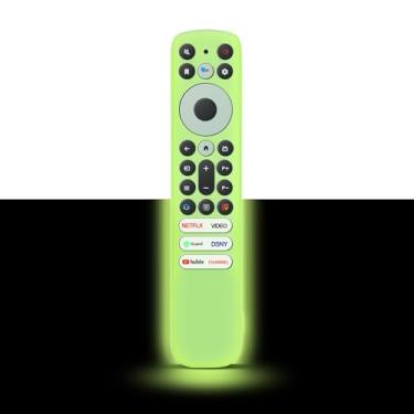 Imagem de Capa protetora verde brilhante para controle remoto por voz TCL RC813 FMB1 / RC902V FMR1 / RC923 capa protetora de silicone compatível com controle remoto TCL Q6 Q7 QM8 S4 S3 Series Google TV Remote