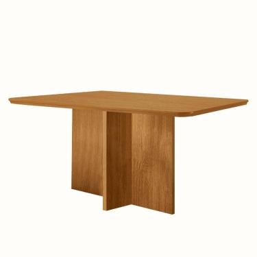 Imagem de Mesa De Jantar Olímpia 120cm Tampo Mdf Canto Copo Naturalle