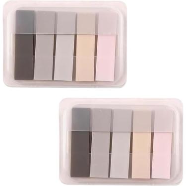 Imagem de 200 peças de abas adesivas cinzas, bandeiras de notas graváveis e reposicionáveis para páginas ou marcadores de livros, notas de leitura e materiais escolares