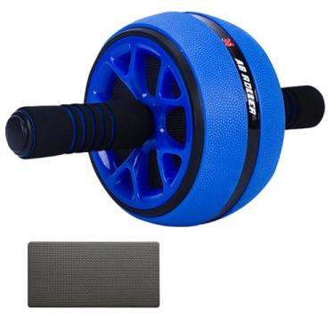 Imagem de Dalekana Rolo de roda abdominal, exercício abdominal roda fitness, rolo de treino de força, 30,5 cm L, azul